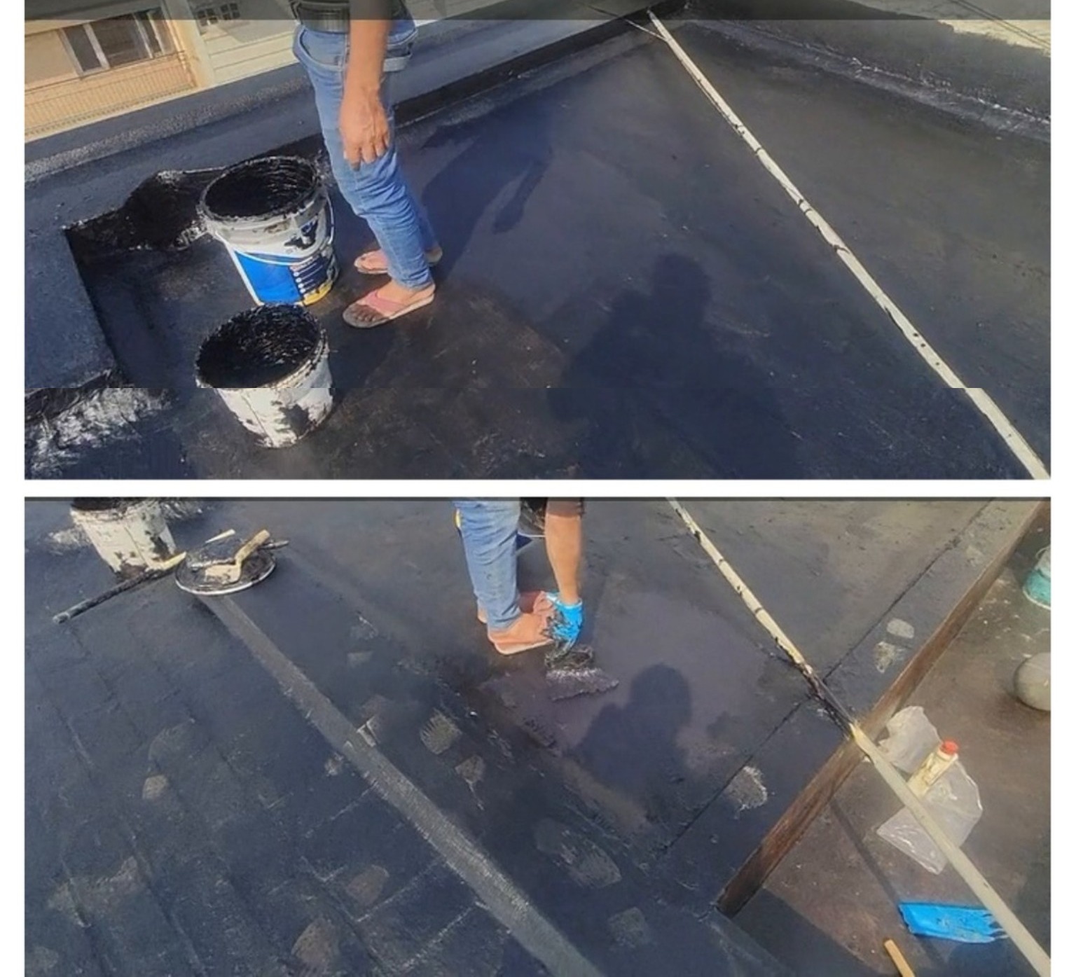 PU waterproofing coating work